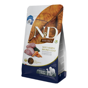 Farmina N&D Brown Coat Lamb, Norwegian Kelp and Carrot Recipe Dry Dog Food