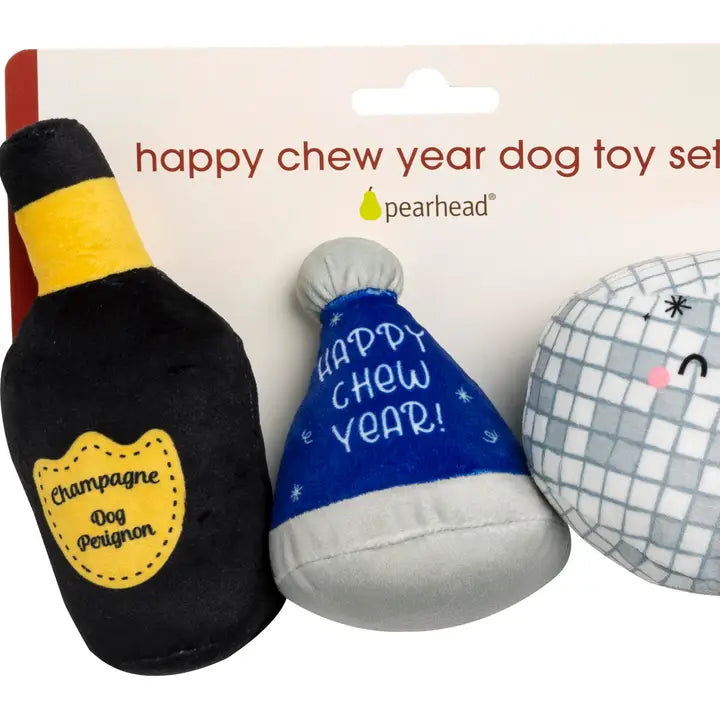 Pearhead Happy Chew Year 3pk Dog Toy