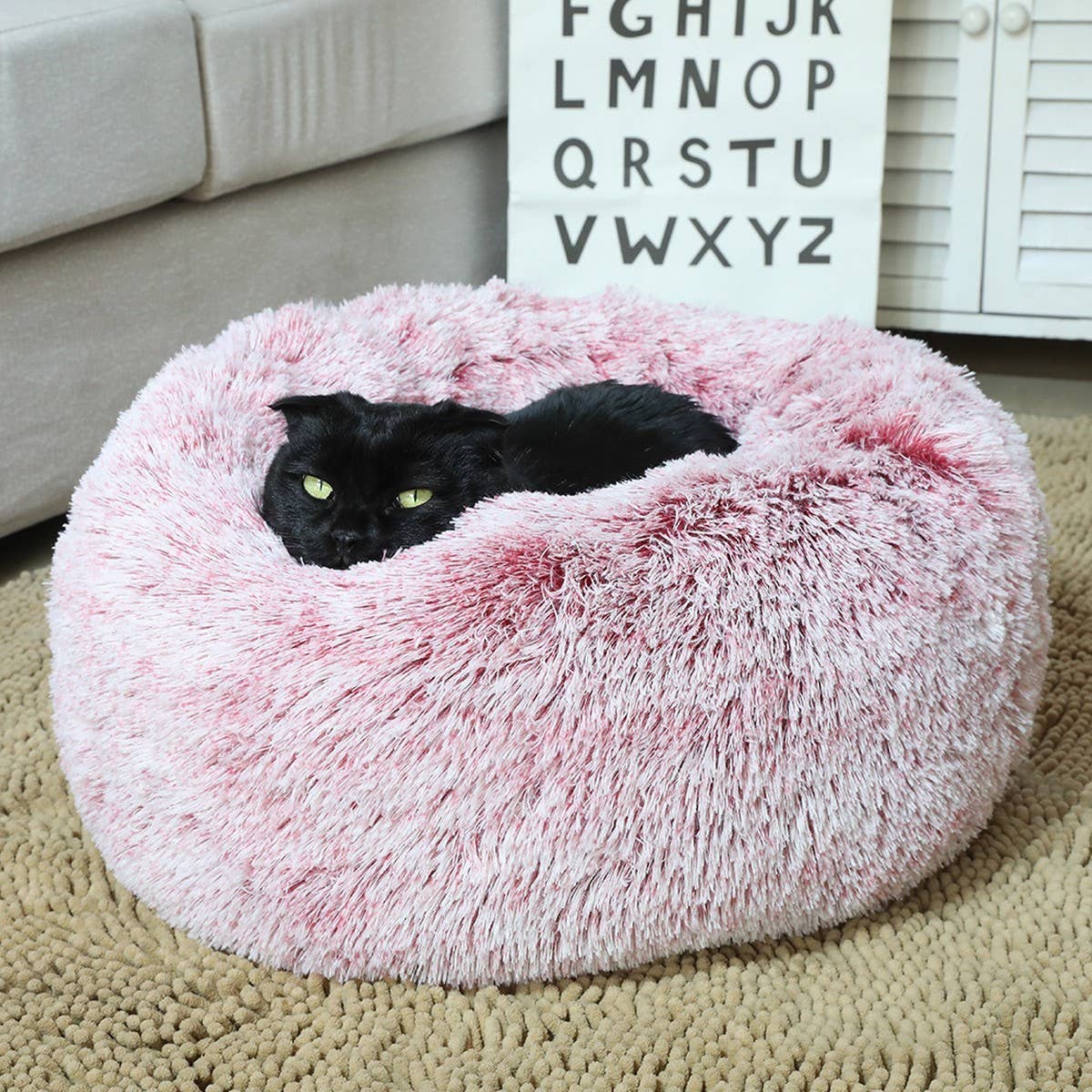 PAWPAW Round Plush Pet Bed