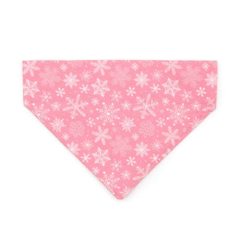 Made By Cleo - "Snowflakes - Sugar Pink" - Pink Bandana for Cats + Dogs