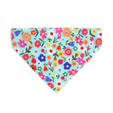 Made By Cleo - "Morning Song" - Blue Floral Bandana for Cats + Small Dogs