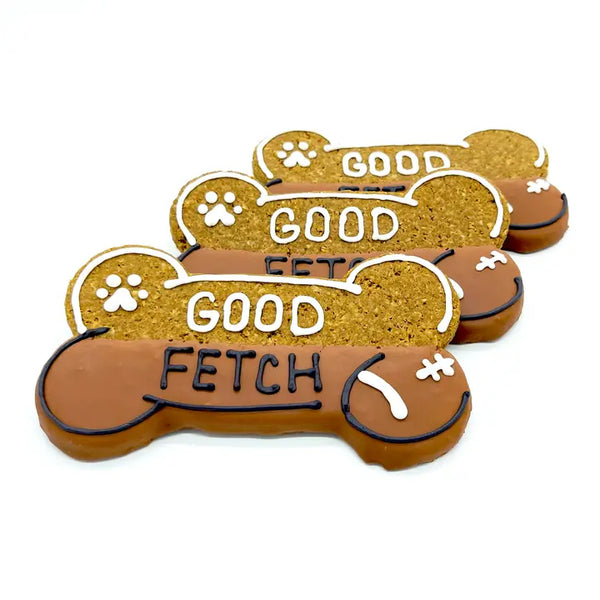 Furry Belly Bake Shop Fetch Football Bone Crunchy Oat Cookie