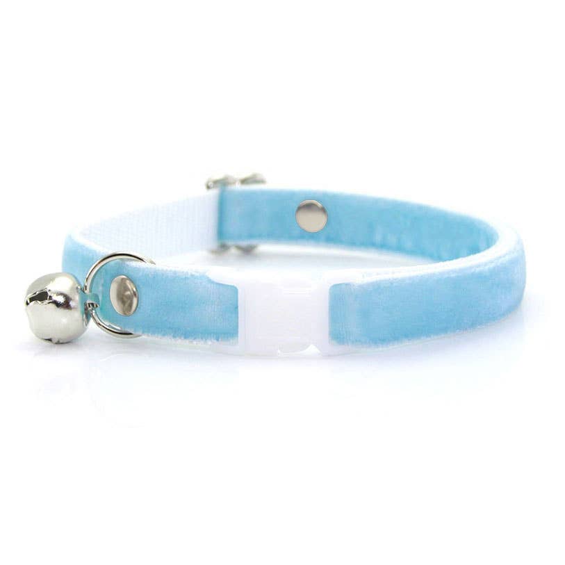 Made By Cleo - "Velvet - Frosty Blue" - Luxe Sky Blue Velvet Collar