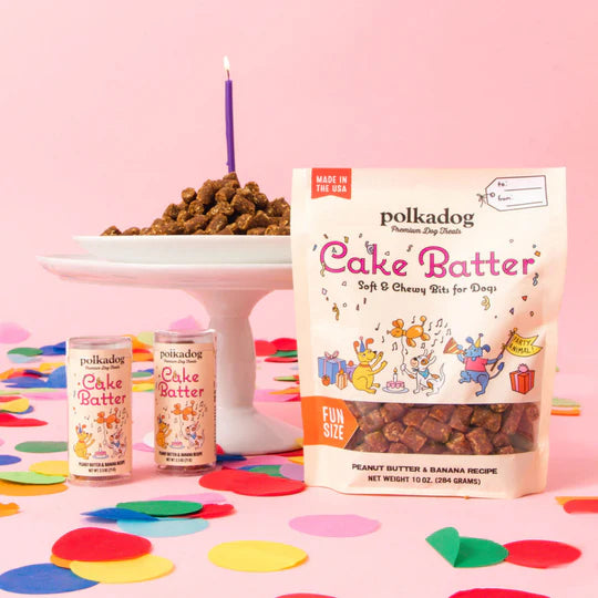 PolkaDog Bakery Cake Batter Soft & Chewy Treats for Dogs