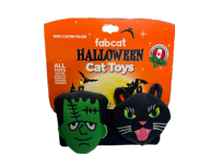 fabcat Halloween Frankenstein & Black Cat 2pk Cat Toys