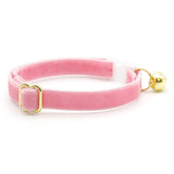 Made By Cleo - "Velvet - Ballet Pink" - Classic Pink Velvet Cat Collar