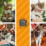 Made By Cleo - "Hazel" - Green Floral Cat Collar