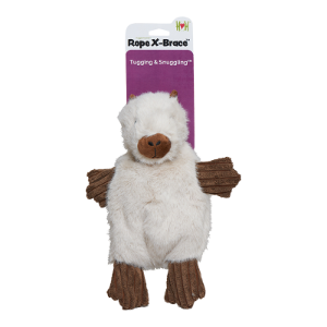 HuggleHounds Rope X-Brace Clover Capybara Dog Toy