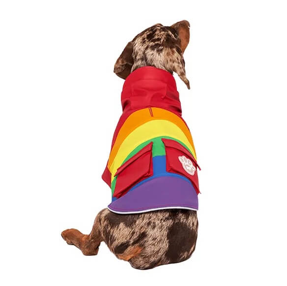 Canada Pooch Torrential Tracker Raincoat Rainbow for dogs