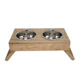 Jojo Modern Pets Eco-Friendly Elevated Dog Wood Feeder (Natural)
