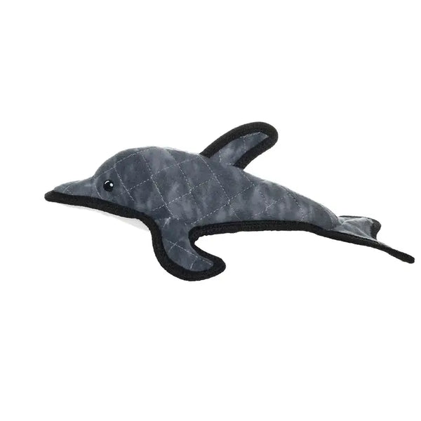 VIP Tuffy's Sea Creatures Dolphin Squeaky Plush Dog Toy