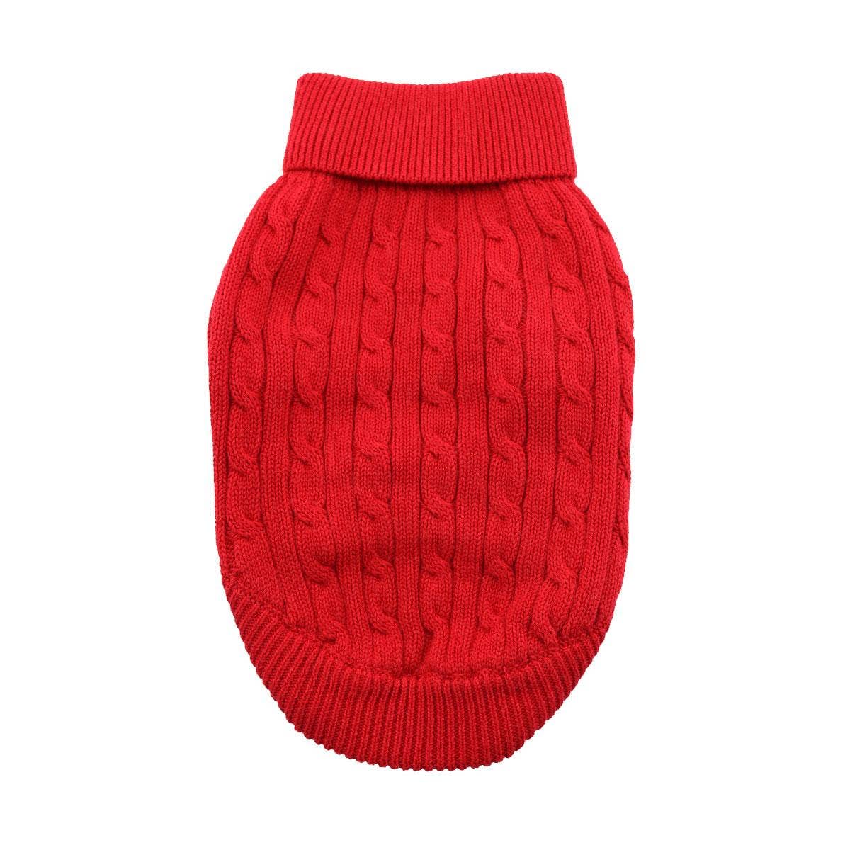 Doggie Design Combed Cotton Cable Knit Dog Sweater
