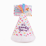 HugSmart Pet Yappy Birthday Pawty Time Hat Plush Dog Toy