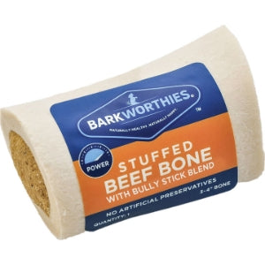 Barkworthies Stuffed Shin Bone Dog Chew