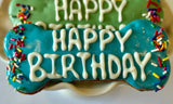 DELCO DOG CO. Happy Birthday Colorful 6" Bone Bakery Dog Treat