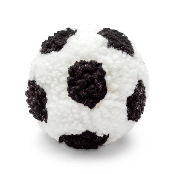 ThoozyPet Soccer Ball Plush Dog Toy 4"