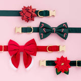 The Foggy Dog - Gold Gift Bow Dog Collar Attachment