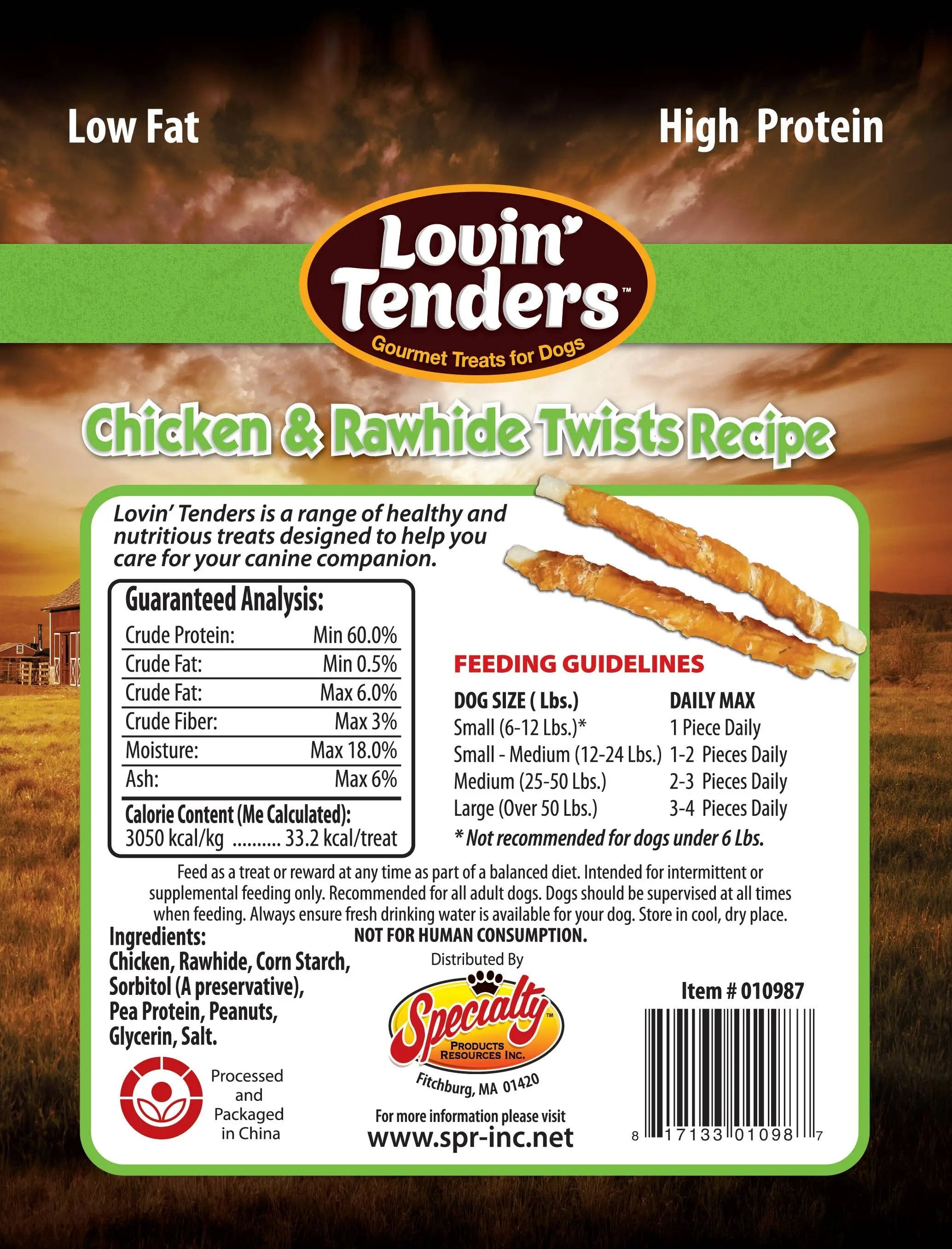 Lovin Tenders Lovin' Tenders 5" Chicken & Rawhide Twists, 7 oz