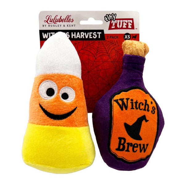 Lulubelles Tiny Tuff Witch'S Harvest Dog Toy (2 Pack)