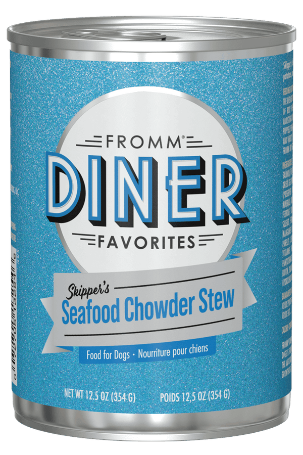 Fromm Diner Skipper's Seafood Chowder Stew Canned Dog Food 12.5oz