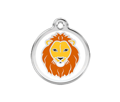 Red Dingo Enamel Pet ID Tag - 1LI - Lion