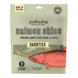 PolkaDog Bakery Salmon Skins Shorties Treats for Dogs & Cats