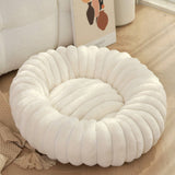 PAWPAW Faux Fur Round Pet Bed