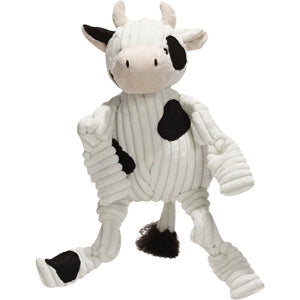 HuggleHounds Knottie Dottie Cow Dog Toy