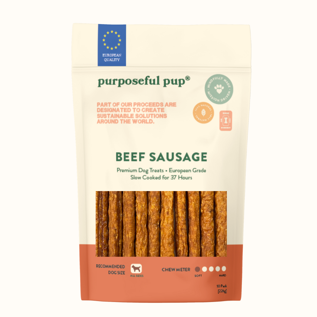 Purposeful Pup Beef Sausage 10pk Dog Treat