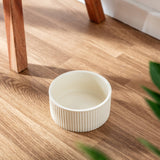 Park Life Designs JARDIN Ribbed Pet Bowl Collection with Modern Matte Exterior