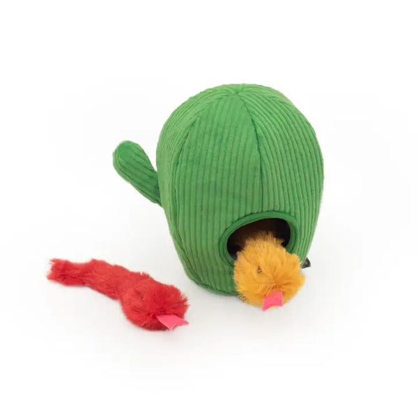 ZippyPaws ZippyClaws Burrow Snakes in Cactus Cat Toy