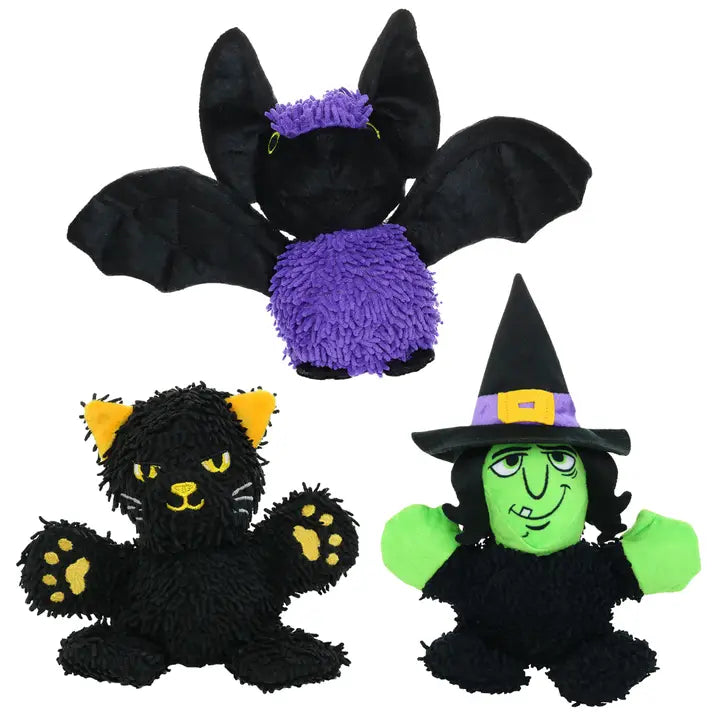 VIP Tuffy's Halloween MIGHTY MICROBALL Tough Plush Squeak Dog Toys