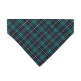 Made By Cleo - "Hunter" - Green/Blue Plaid Bandana for Cat + Small Dogs