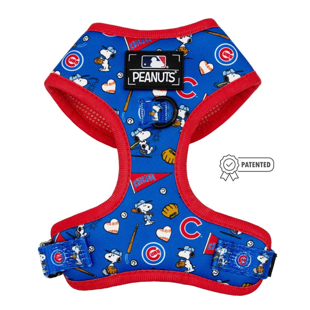 SASSY WOOF MLB x Peanuts Chicago Cubs Dog Adjustable Harness