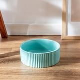 Park Life Designs JARDIN Ribbed Pet Bowl Collection with Modern Matte Exterior