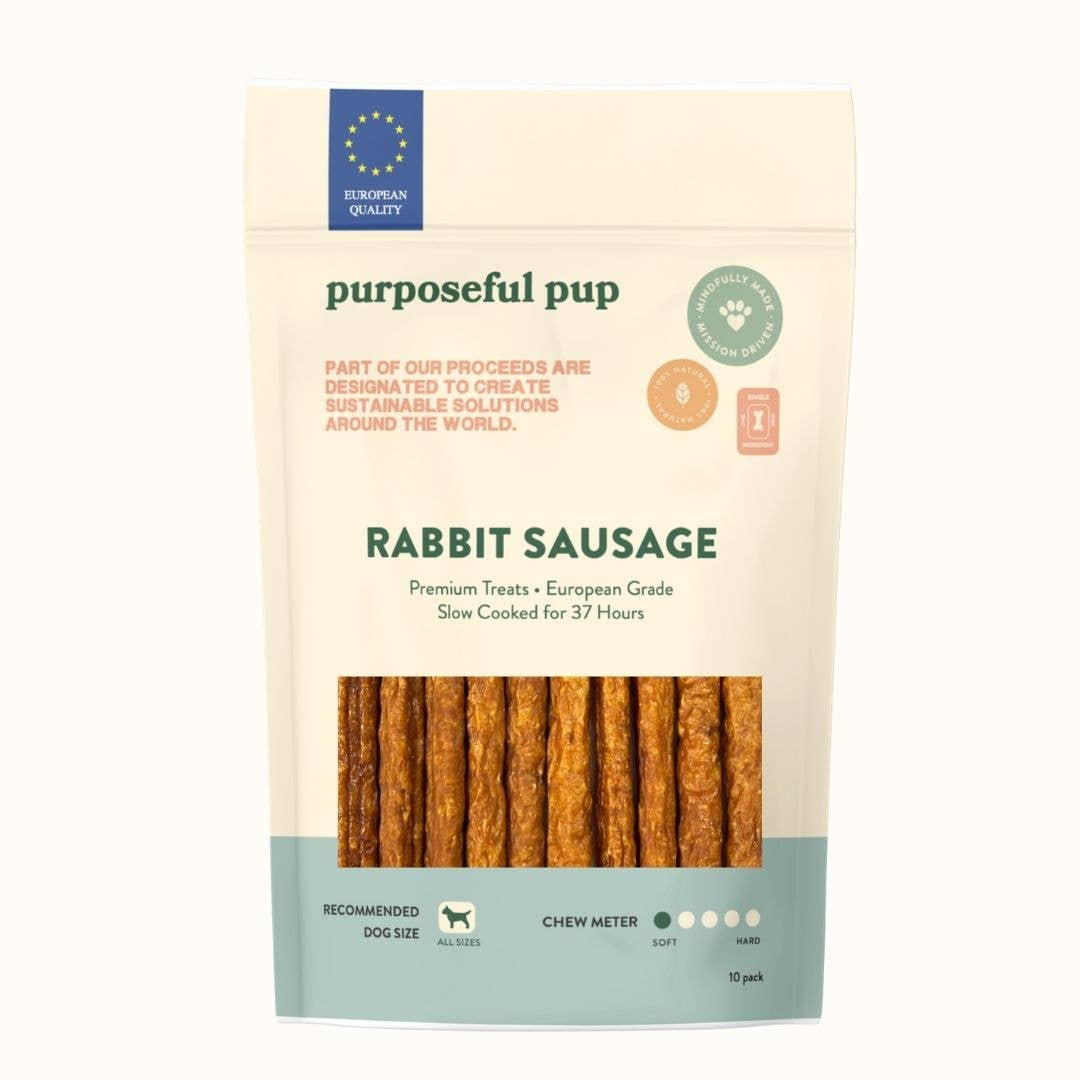 Purposeful Pup Rabbit Sausage 10pk Dog Treat