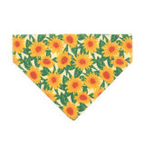 Made By Cleo - "Sunflowers" - Yellow Floral Bandana for Cats + Small Dogs