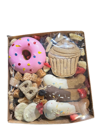 Bucho's Barkery Donut Birthday Box: Brown
