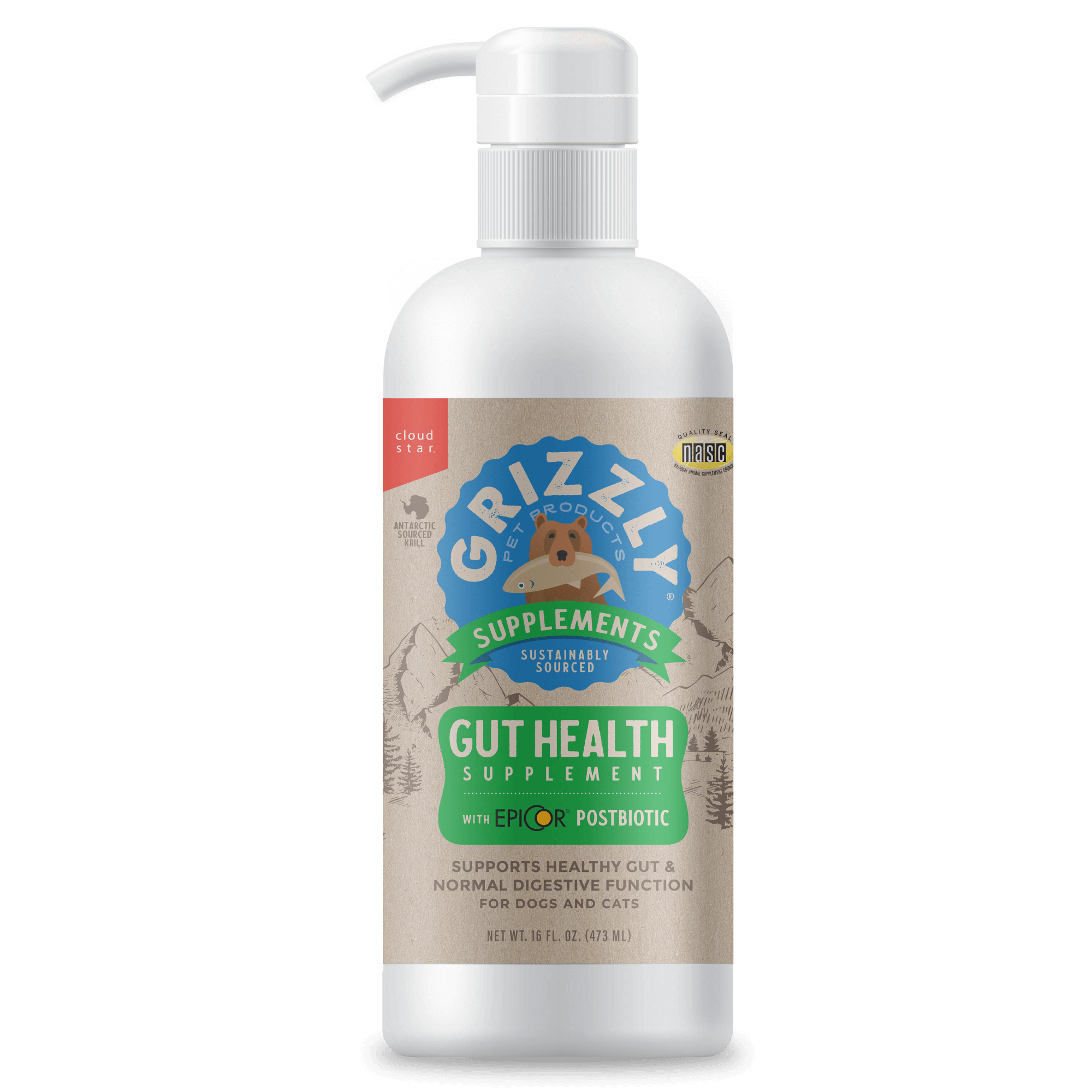 Grizzly Gut Health Supplement for Dogs & Cats