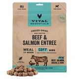 Vital Essentials Raw Freeze-Dried Soft Nibs Beef & Salmon Entree & Mixer for Dogs
