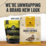 Vital Essentials Raw Freeze-Dried Mini Patties Duck Dog Food