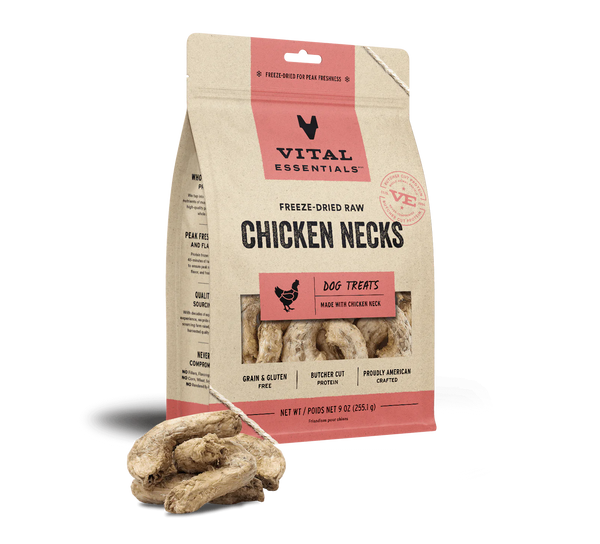 Vital Essentials Freeze-Dried Chicken Necks Dog Treats