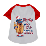 Sparky & Co Patriotic Pet Baseball Raglan T-Shirt