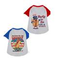 Sparky & Co Patriotic Pet Baseball Raglan T-Shirt