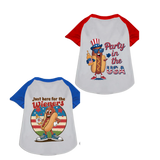 Sparky & Co Patriotic Pet Baseball Raglan T-Shirt