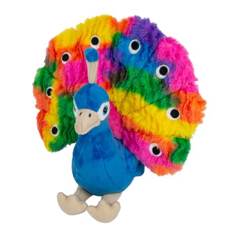 Tall Tails Plush Squeaker Peacock 9" Dog Toy
