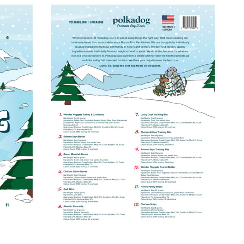 PolkaDog Bakery Limited Edition Holiday 12 Days of Treating for Dogs & Cats