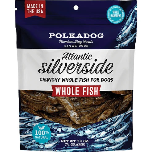 PolkaDog Atlantic Silverside Whole Fish Treats
