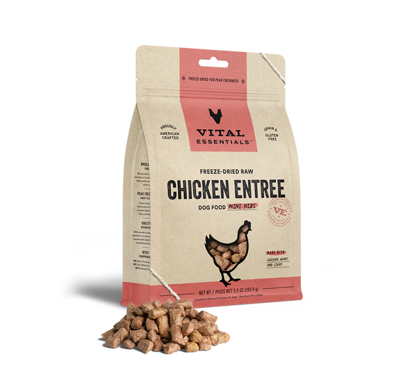Vital Essentials Raw Freeze-Dried Mini Nibs Entree for Dogs Chicken