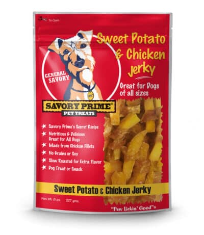 Savory Prime Sweet Potato and Chicken Jerky 8 oz.